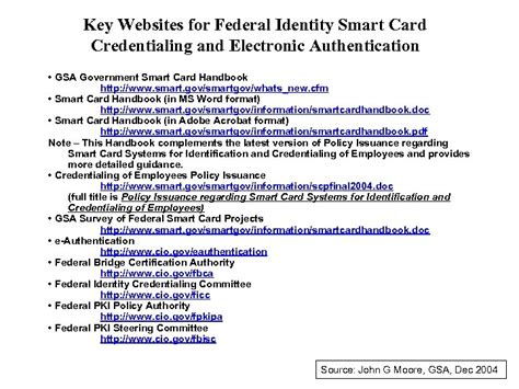 federal smart cards|Federal credentialing services .